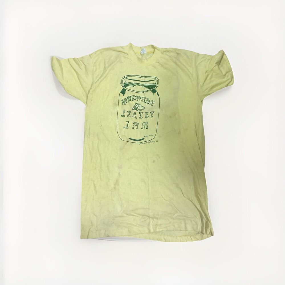 True Vintage 1976 Homemade Jersey Jam Festival Tshirt Thin Single Stitch XL Tee